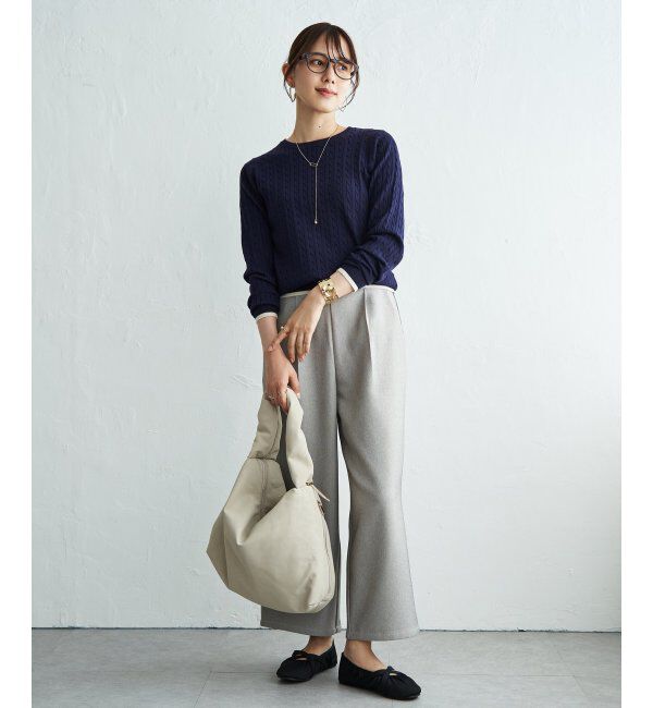 ikka「ウーリッシュツィルワイドパンツ」|その他|