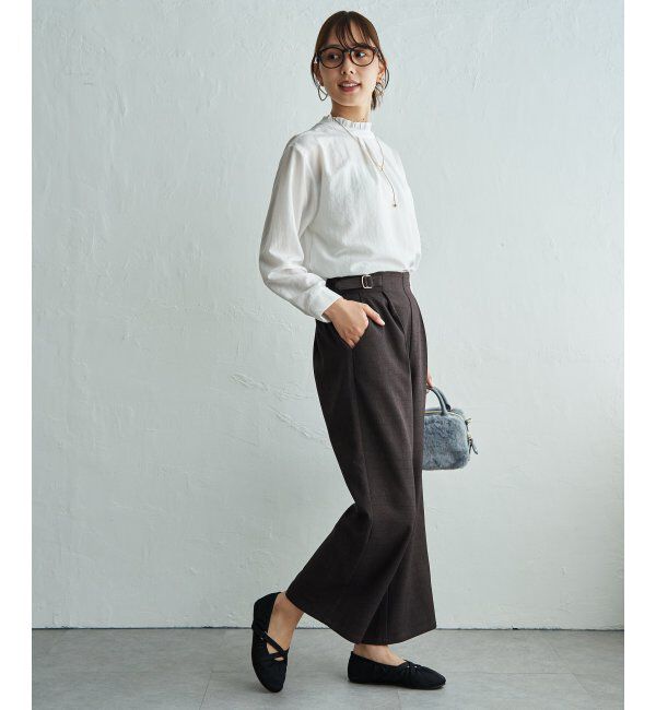 ikka「ウーリッシュツィルワイドパンツ」|その他|