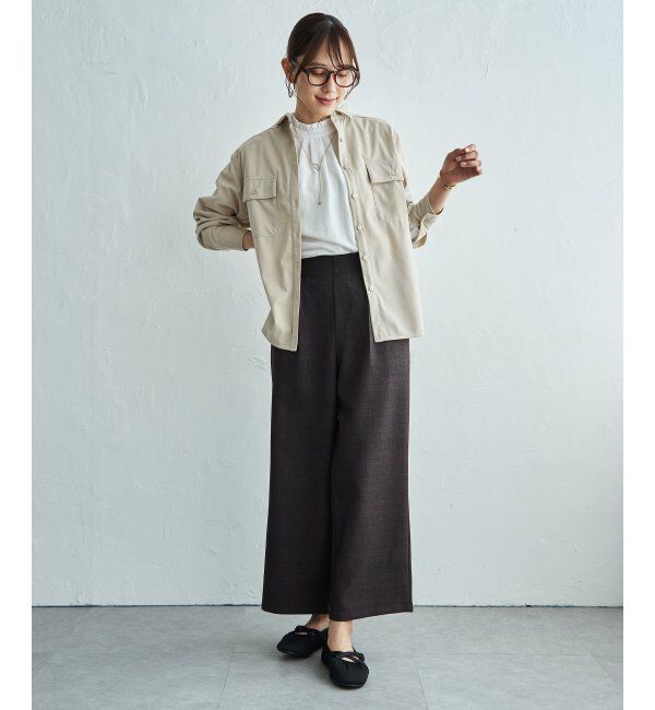 ikka「ウーリッシュツィルワイドパンツ」|その他|