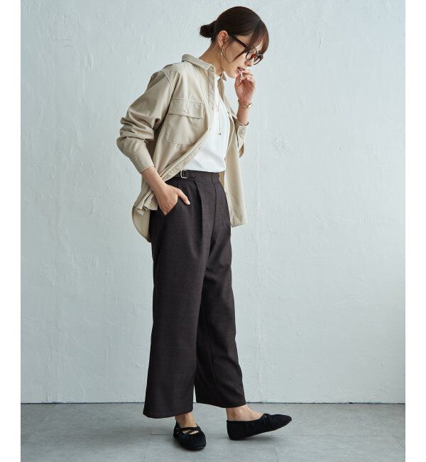 ikka「ウーリッシュツィルワイドパンツ」|その他|