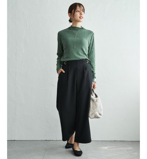 ikka「ウーリッシュツィルワイドパンツ」|その他|