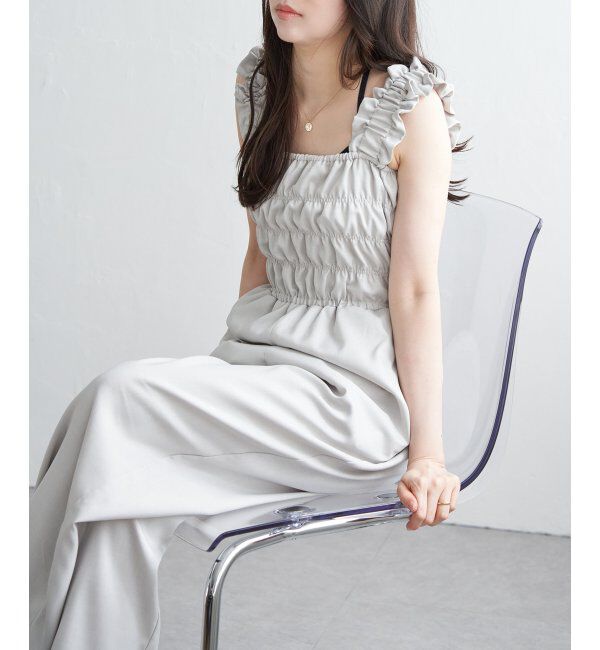 VENCE share style「ヘザーツイルシャーリングサロペット」|オールインワン|