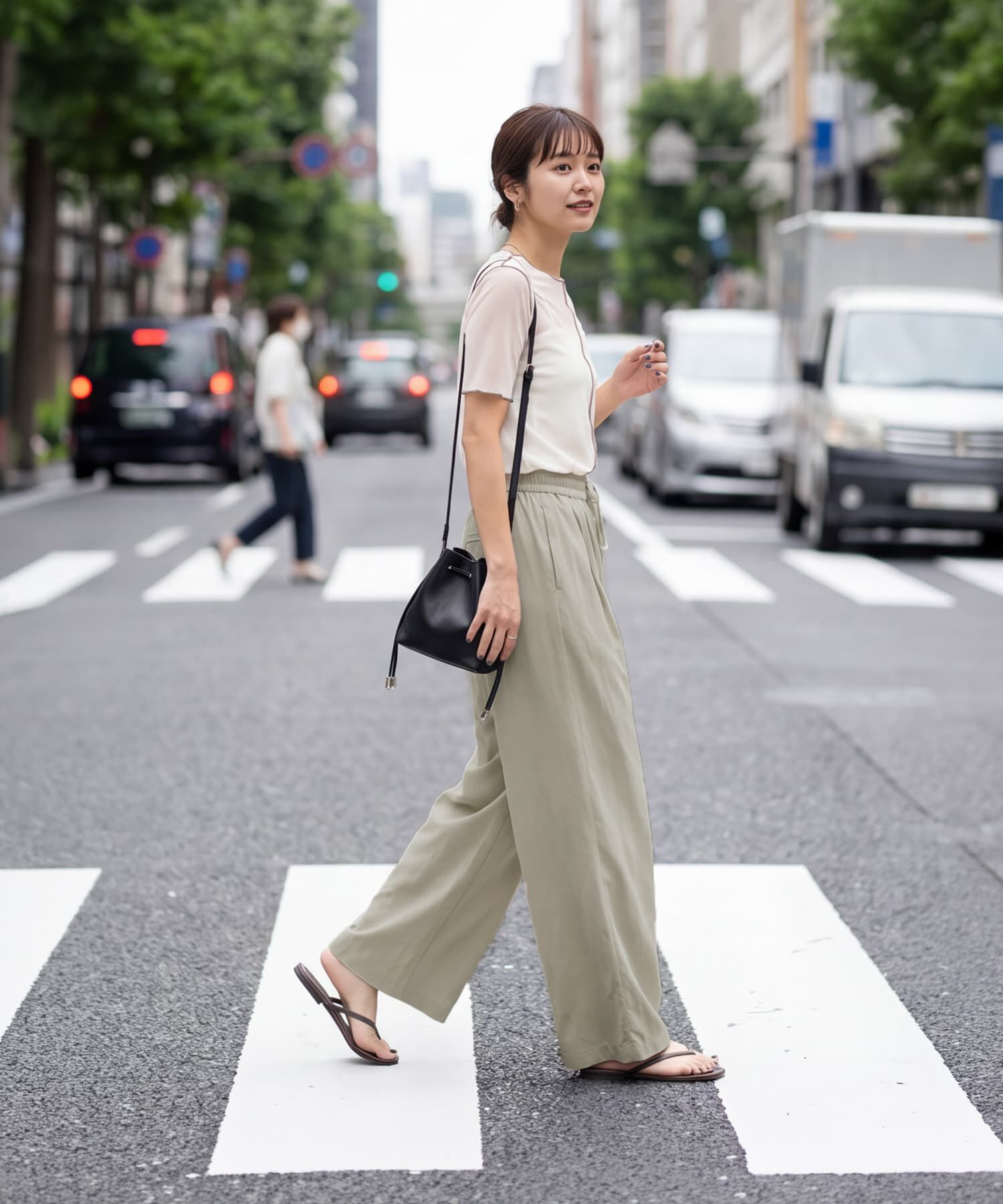 STYLE DELI「【セット対応】微シボギャザーワイドパンツ」|その他|