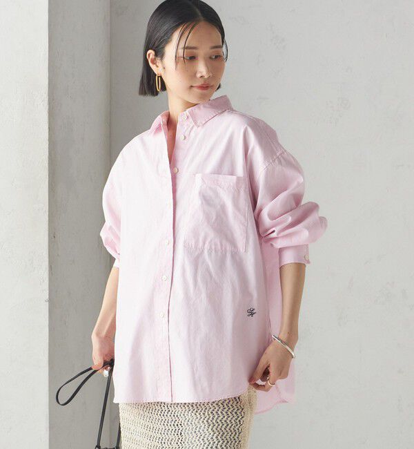 SHIPS for women「《一部追加予約》〈洗濯機可能〉ピン オックス 刺繍 シャツ」|シャツ・ブラウス|