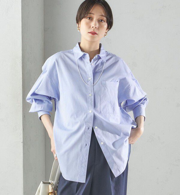 SHIPS for women「《一部追加予約》〈洗濯機可能〉ピン オックス 刺繍 シャツ」|シャツ・ブラウス|