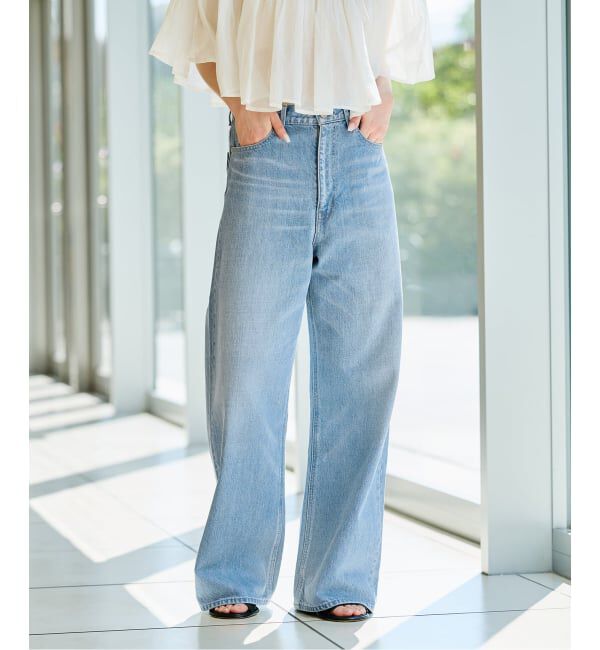 IENA LA BOUCLE「NEPLA. ネプラ ワイドフレアパンツ WOWFL-6S」|デニム|