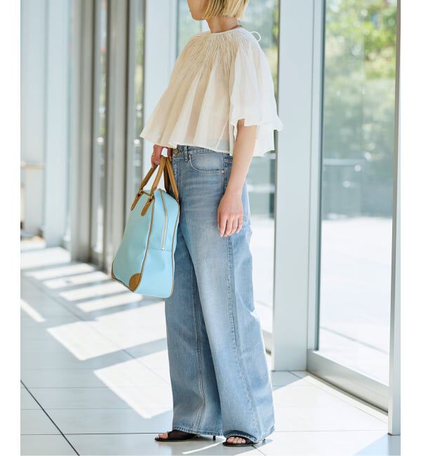 IENA LA BOUCLE「NEPLA. ネプラ ワイドフレアパンツ WOWFL-6S」|デニム|