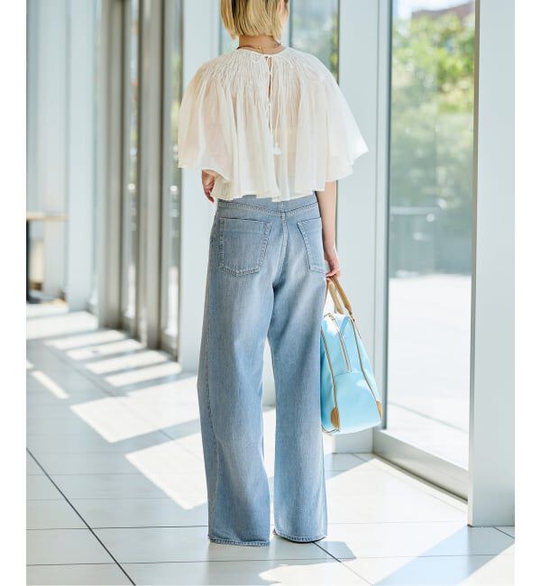 IENA LA BOUCLE「NEPLA. ネプラ ワイドフレアパンツ WOWFL-6S」|デニム|