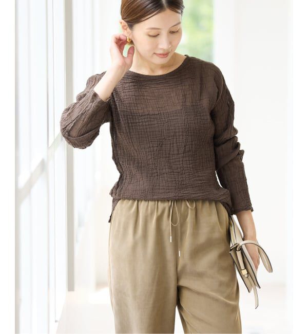 IENA「《追加》LES ATELIERS FRANCAIS DE CONFECTION T Manches Longues PE26TSMLGDC」|シャツ・ブラウス|