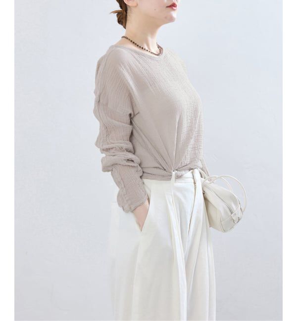 IENA「《追加》LES ATELIERS FRANCAIS DE CONFECTION T Manches Longues PE26TSMLGDC」|シャツ・ブラウス|