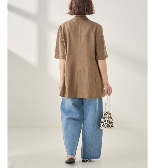 journal standard L'essage「リネンハーフスリーブジャケット」|テーラードジャケット|