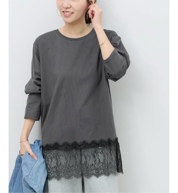 JOURNAL STANDARD relume「《WEB限定追加予約》レースヘムロンT」|Tシャツ・カットソー|