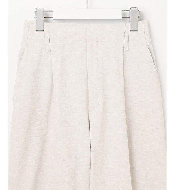 23区「【セットアップ対応/洗える】コットンリネン オックスストレッチ ワイド パンツ」|その他|