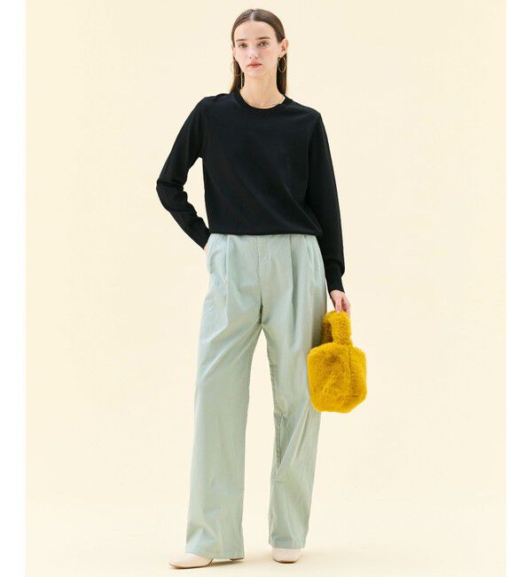 BEIGE,「【洗える・Oggi 11月号掲載】HAMLIN / コットンストレッチ2タックワイドパンツ」|その他|