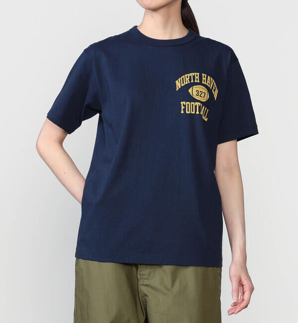  「WHITESVILLE | コットン天竺 プリントTシャツ WOMEN」|Tシャツ・カットソー|NAVY