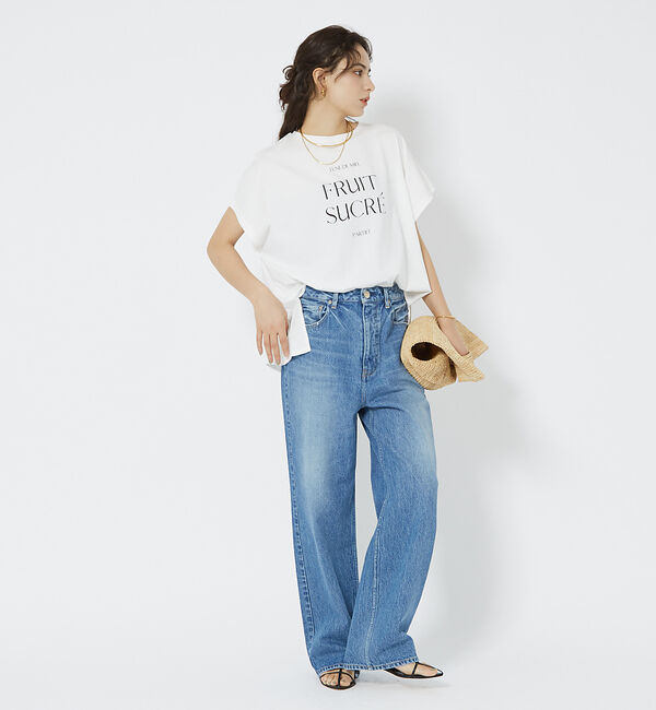 Rouge vif「【一部店舗限定】シルケット天竺フレンチスリーブTシャツ」|Tシャツ・カットソー|