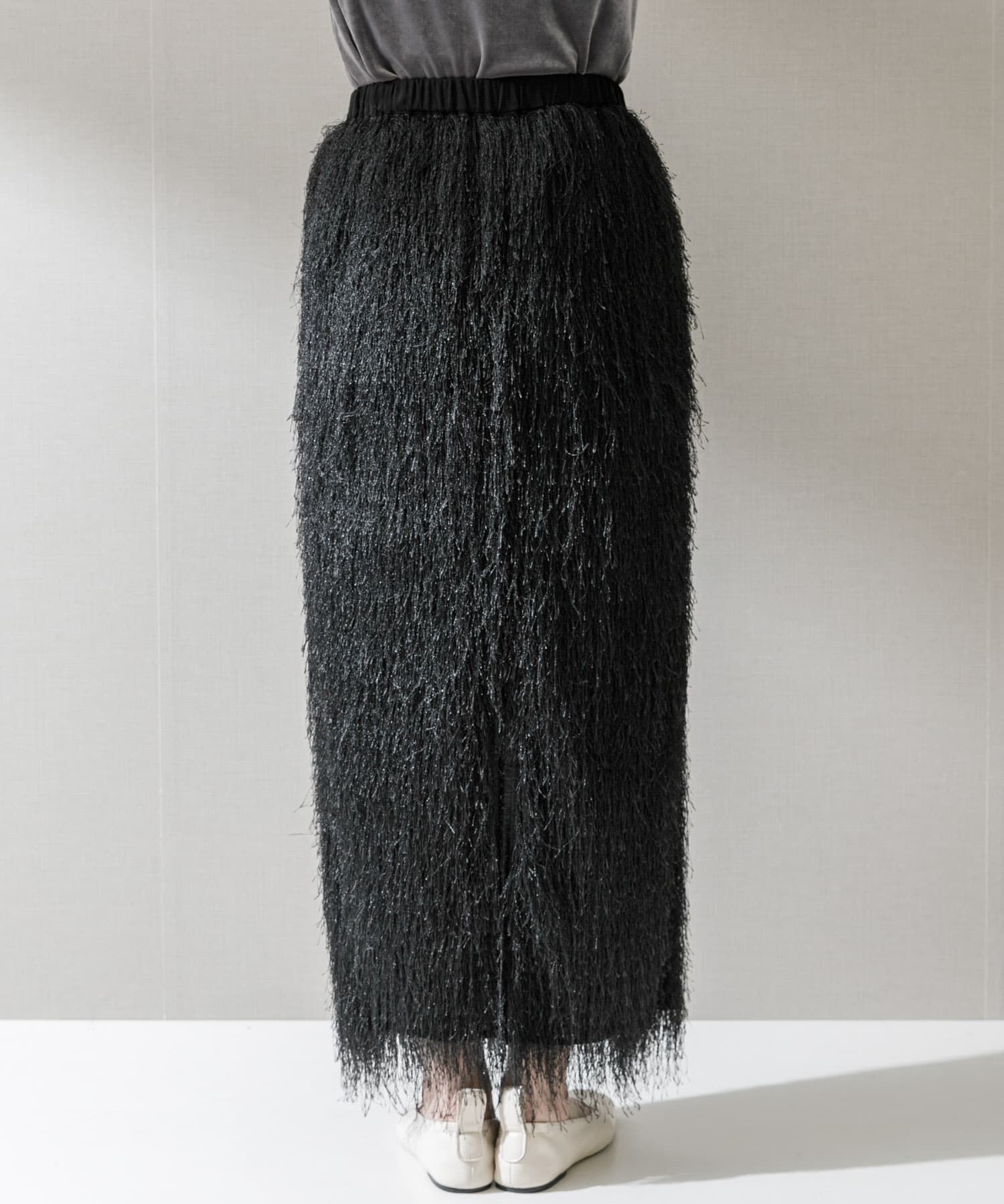 URBAN RESEARCH ROSSO「ELENDEEK　FRINGE STRAIGHT SKIRT」|スカート|