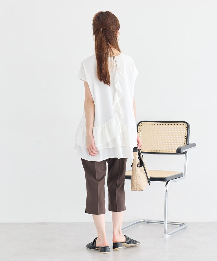 earth music&ecology「【接触冷感】ラッフルヘムプルオーバー」|チュニック|