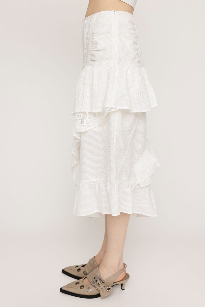 SLY「COTTON LACED WRAP DESIGN ロングスカート」|スカート|