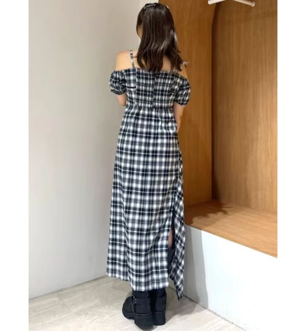 CALNAMUR「２ＷＡＹチェックロングワンピース」|ワンピース|
