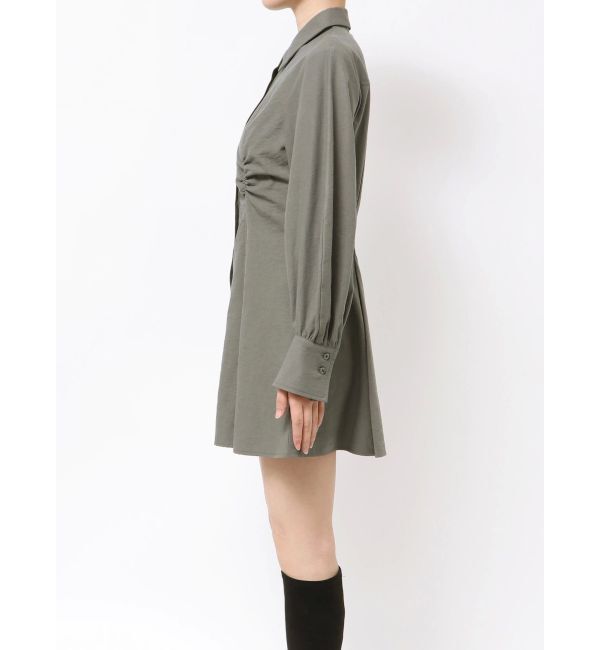 CALNAMUR「ギャザリングシャツミニワンピース」|ワンピース|