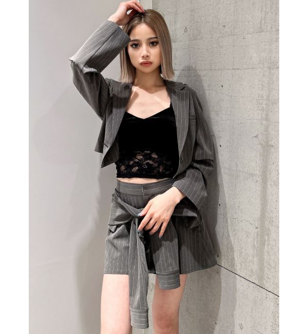 GYDA「ウエストデザインスカートライクショートパンツ【SETUP着用可】」|スカート|