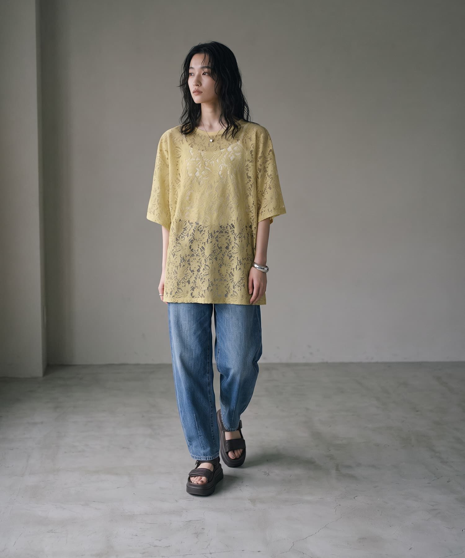STYLE DELI「【BLK001】シアーレースTシャツ」|Tシャツ・カットソー|
