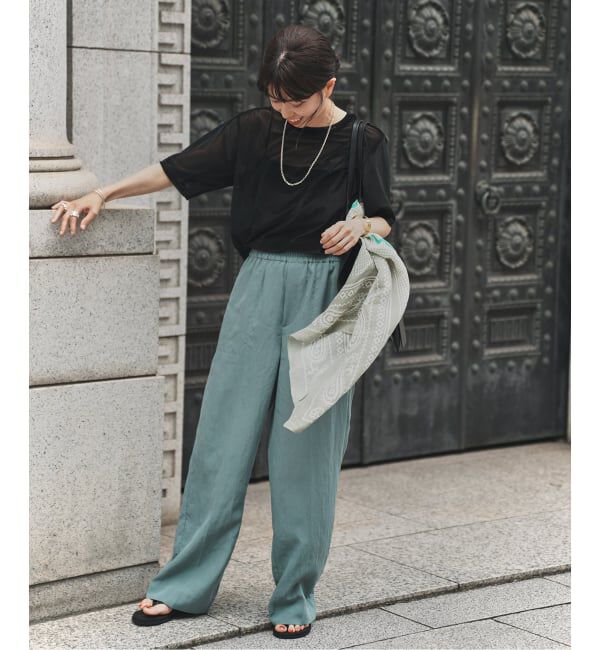 VERMEIL par iena「ベロアメッシュプルオーバー」|Tシャツ・カットソー|
