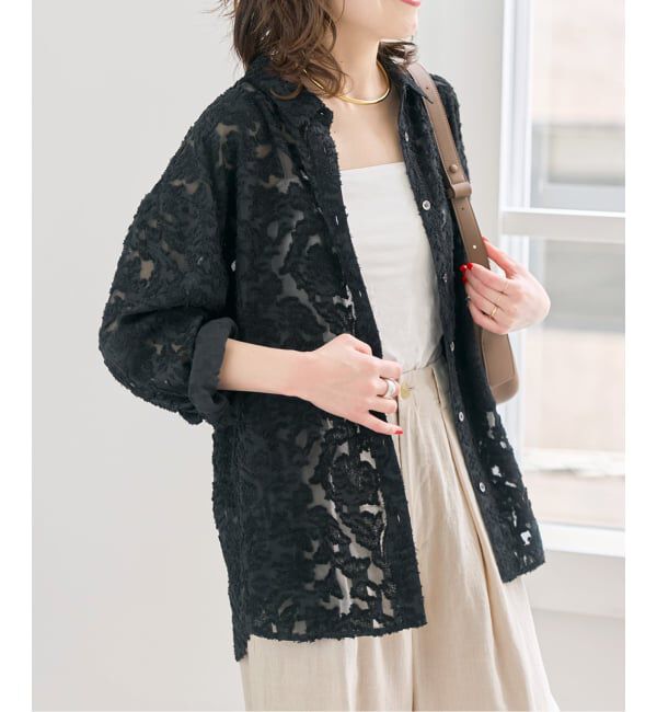 Spick and Span「《新色有り / 追加》シアージャガードシャツ」|シャツ・ブラウス|