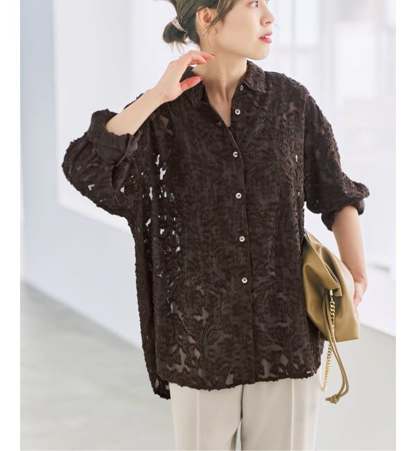 Spick and Span「《新色有り / 追加》シアージャガードシャツ」|シャツ・ブラウス|