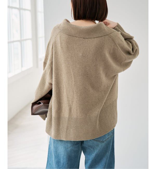 Spick and Span「《予約》ルーズウールポロシャツニット」|ニット・セーター|