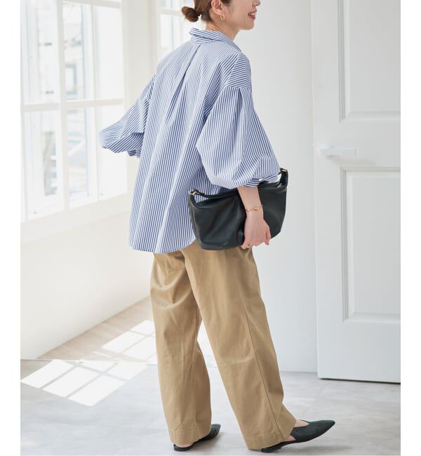 Spick and Span「《予約》CO/PEギャザースリーブシャツ」|シャツ・ブラウス|