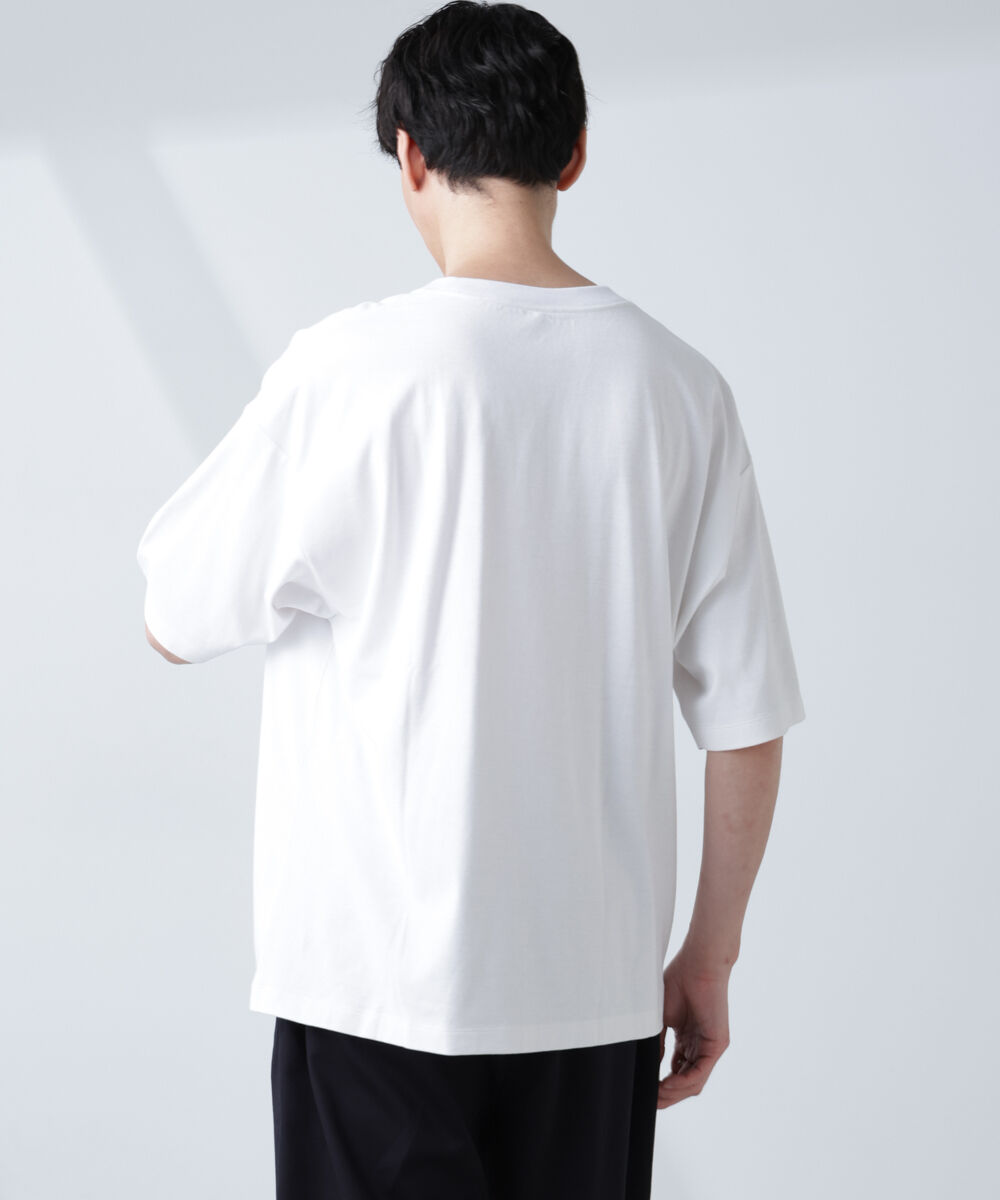 nano･universe「WEB限定/Anti Soaked(R)  汗染み防止 クルーネック ビッグシルエットTシャツ」|Tシャツ・カットソー|