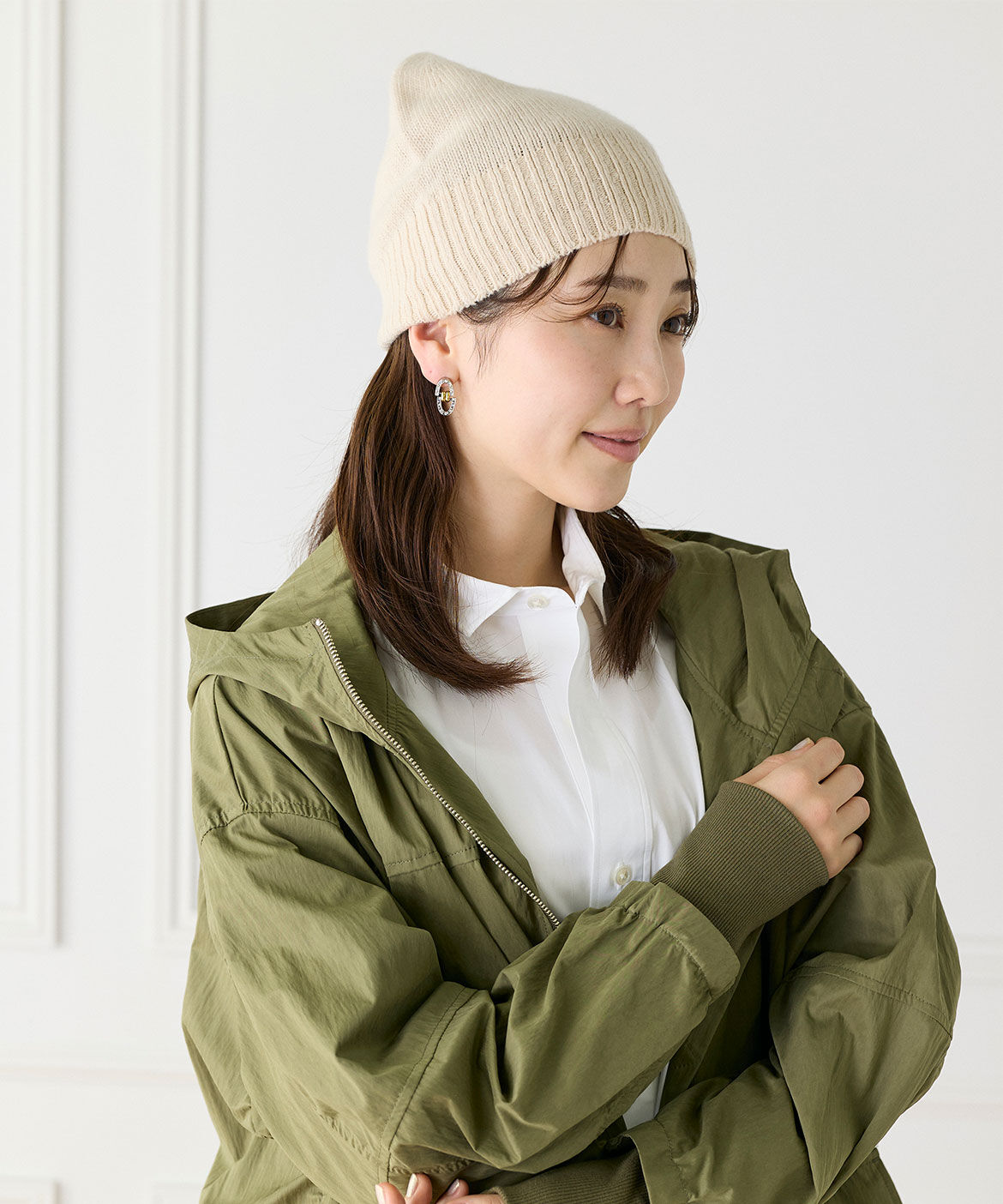 INED「ミドルゲージカシミヤキャップ《ASAUCE MELER》」|ニット帽|
