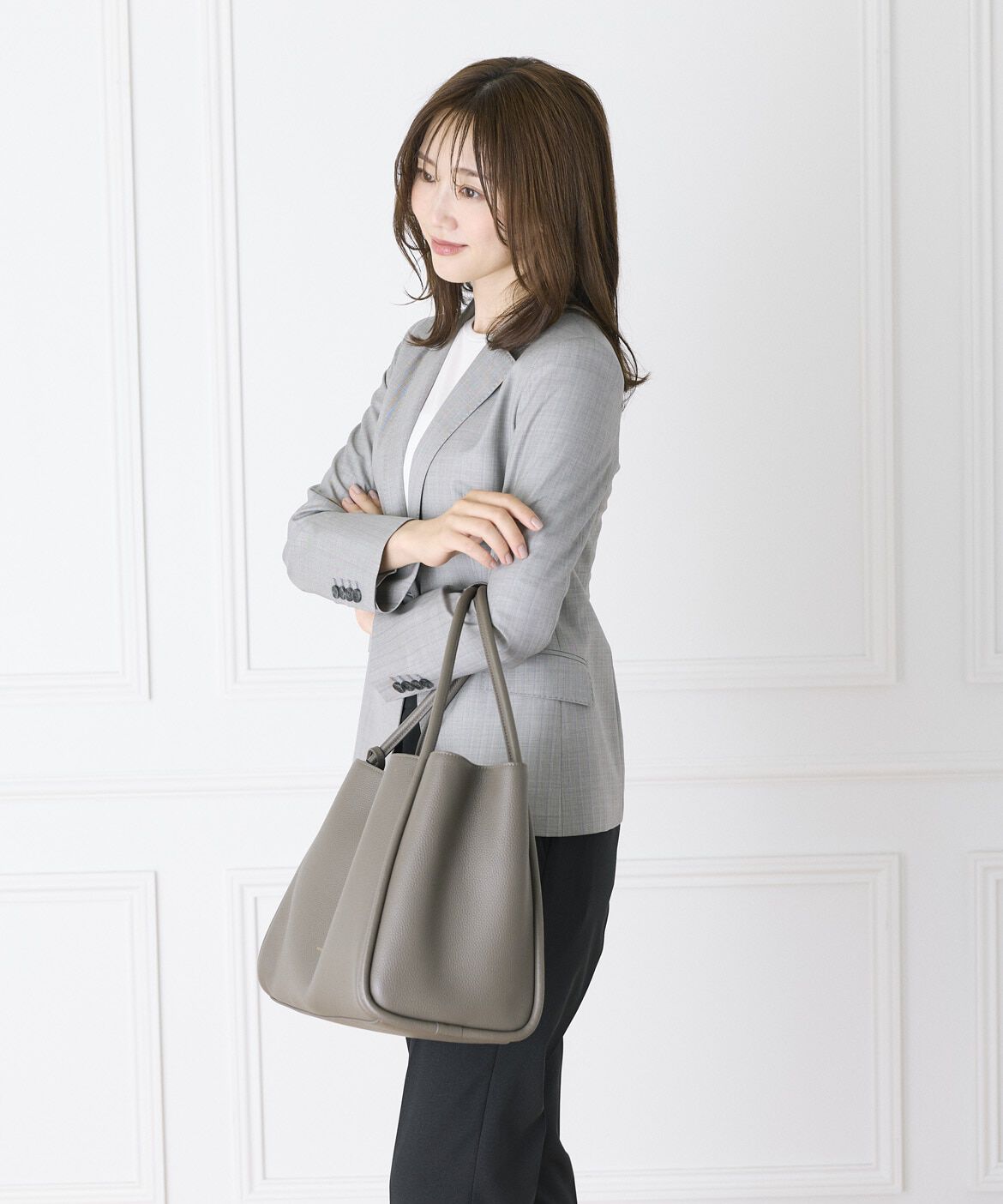 INED「Atelier leather largeバッグ《FEEL AND TASTE》」|ハンドバッグ|