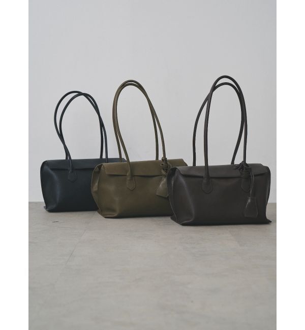 ELENDEEK「CURVE FLAP BOSTON BAG」|ボストンバッグ|ブラウン