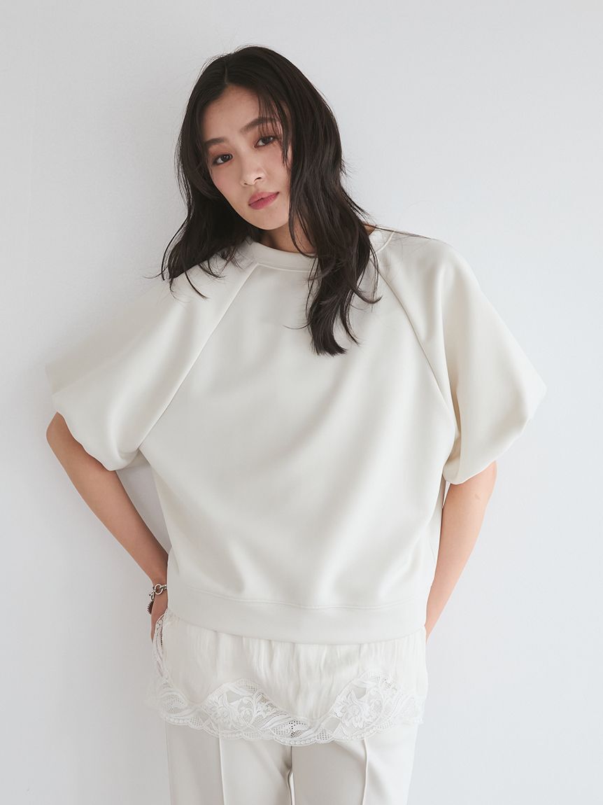 Mila Owen「シルキータッチレースレイヤードトップス」|Tシャツ・カットソー|
