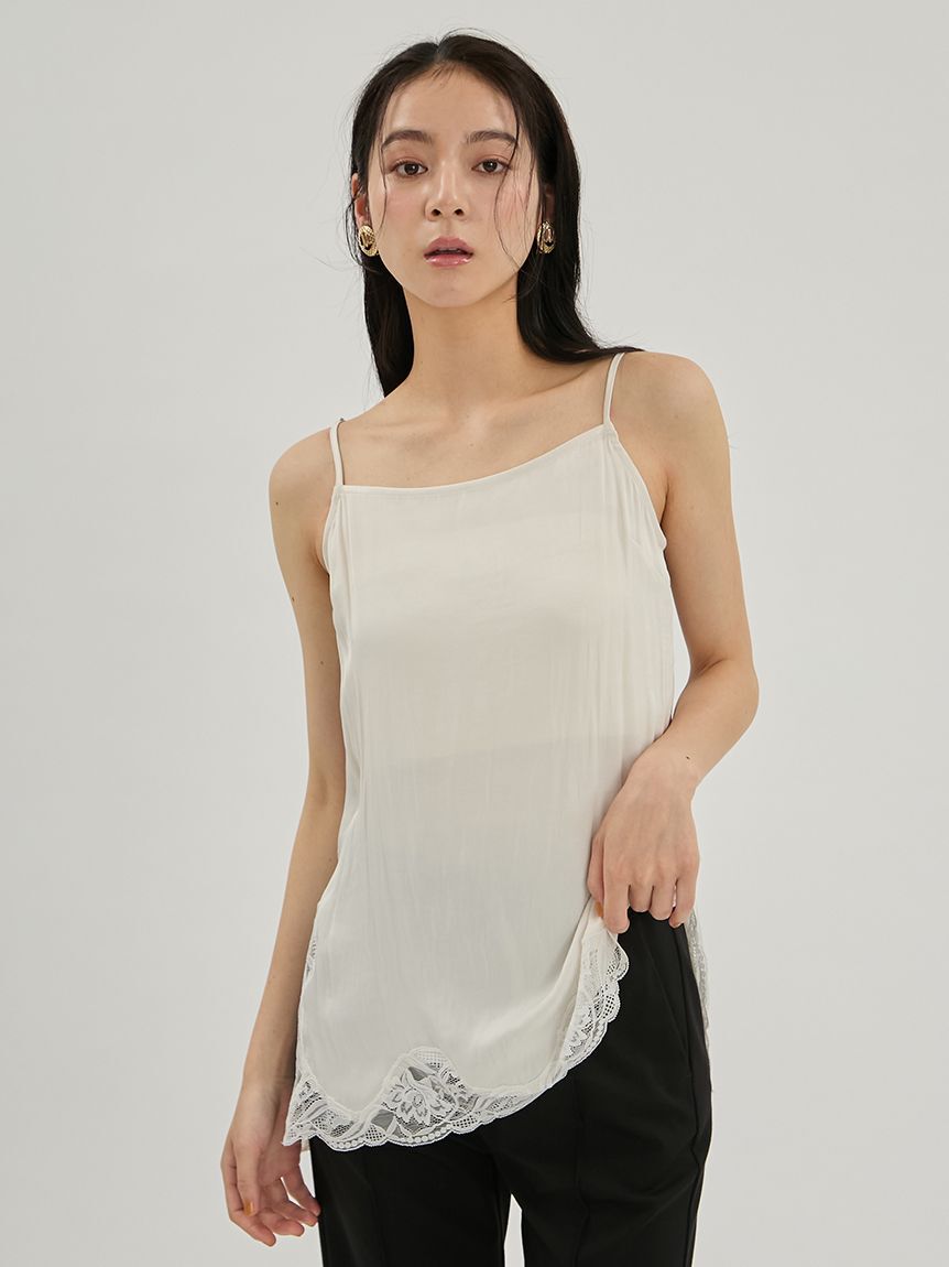 Mila Owen「シルキータッチレースレイヤードトップス」|Tシャツ・カットソー|