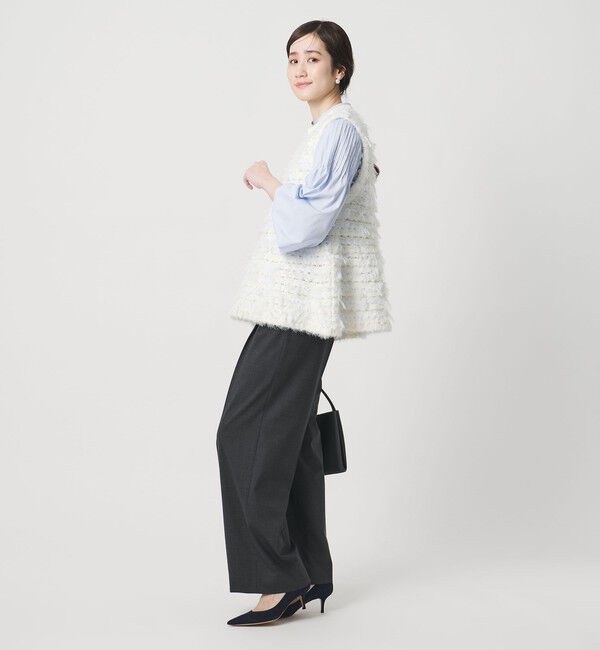UNITED ARROWS「ミックスヤーン ペプラム ベスト」|ベスト・ジレ|