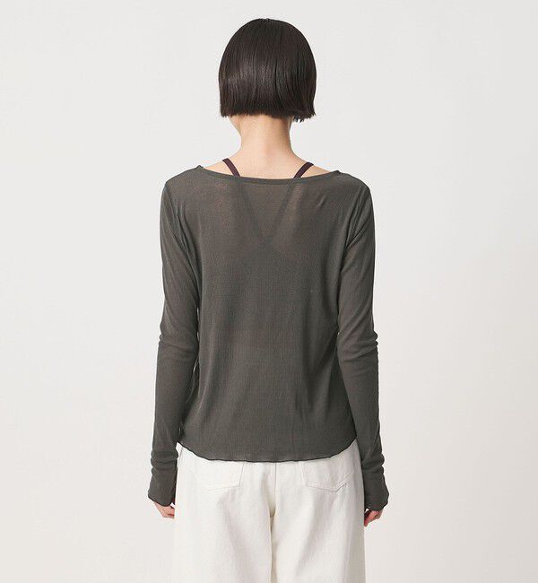 UNITED ARROWS「＜MIYAGI YUKA&times;TO UNITED ARROWS＞テレコ ロングスリーブ カットソー」|Tシャツ・カットソー|