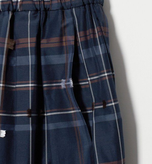 UNITED ARROWS「チェック リボン カットジャガード スカート」|スカート|