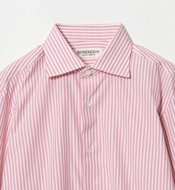 UNITED ARROWS「＜SOVEREIGN＞ GRANDI＆RUBINELLI ロンドンストライプ ハンドライン ワイドカラーシャツ」|シャツ・ブラウス|