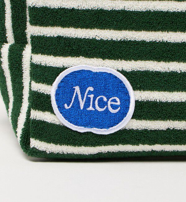 NICE WEATHER「＜NICE WEATHER＞パイルストライプポーチ L」|ポーチ|