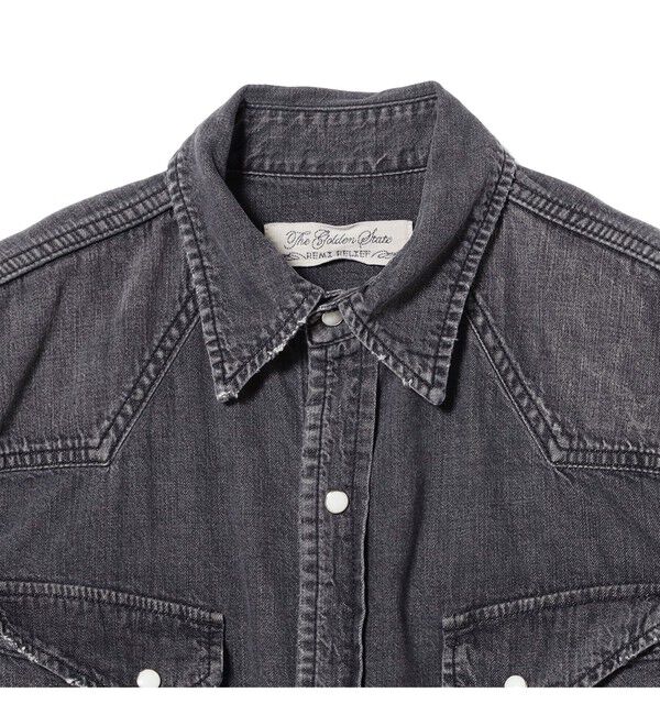 BEAMS PLUS「【別注】REMI RELIEF / Denim Western shirt Classic Fit  Fade Black」|シャツ・ブラウス|