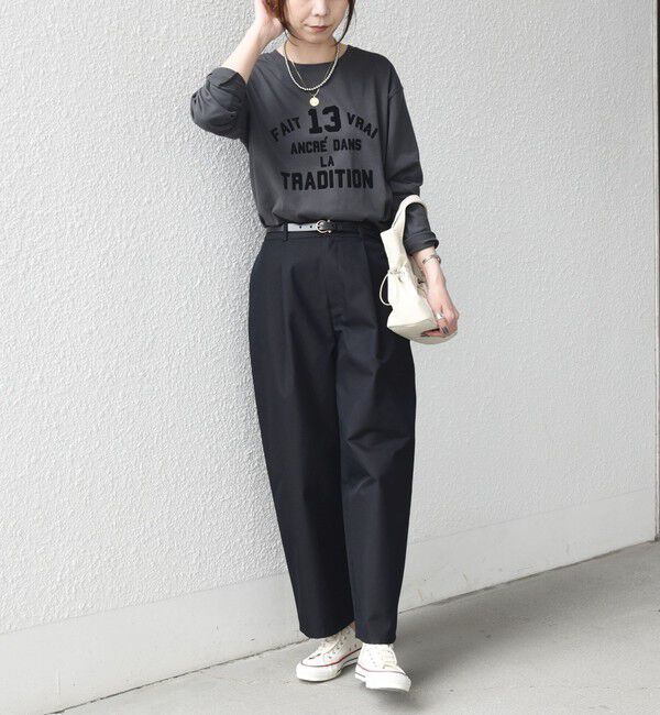 SHIPS Colors 「《一部追加・新色予約》【WEB限定】SHIPS Colors:〈洗濯機可能〉フロッキー ロゴ TEE（ロンT）◆」|Tシャツ・カットソー|