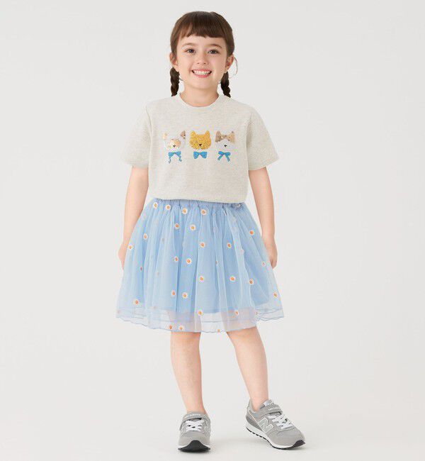 SHIPS Colors 「SHIPS Colors:100～130cm /〈手洗い可能〉スパンコール 刺繍 Tシャツ◇」|Tシャツ・カットソー|