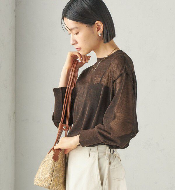 SHIPS for women「《予約》〈手洗い可能〉シアー ニット プルオーバー」|ニット・セーター|