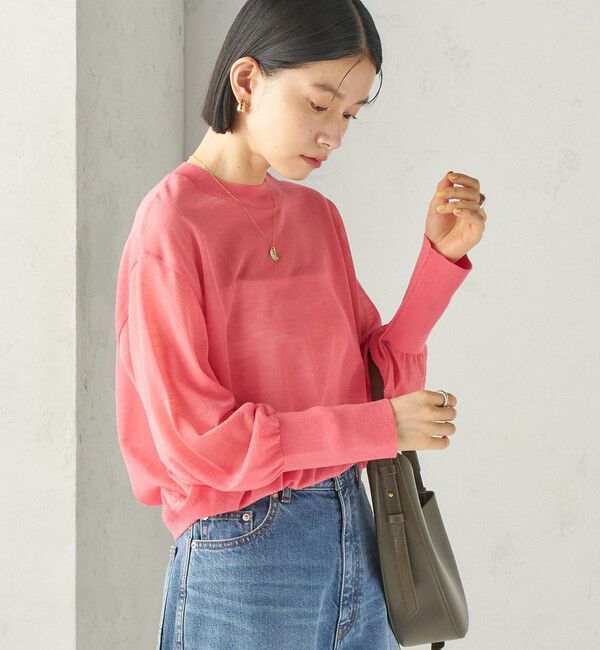 SHIPS for women「《予約》〈手洗い可能〉シアー ニット プルオーバー」|ニット・セーター|