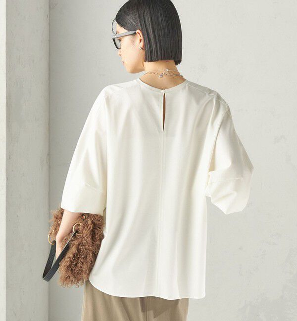 SHIPS for women「《予約》〈手洗い可能〉セルロース ポンチ ドルマン プルオーバー」|Tシャツ・カットソー|