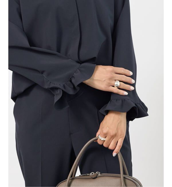 VERMEIL par iena「《予約》ステファニーツイルフリルブラウス」|シャツ・ブラウス|